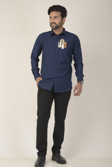 Classic long-sleeve button-down shirt