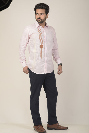 Soft pastel pink textured Shirt