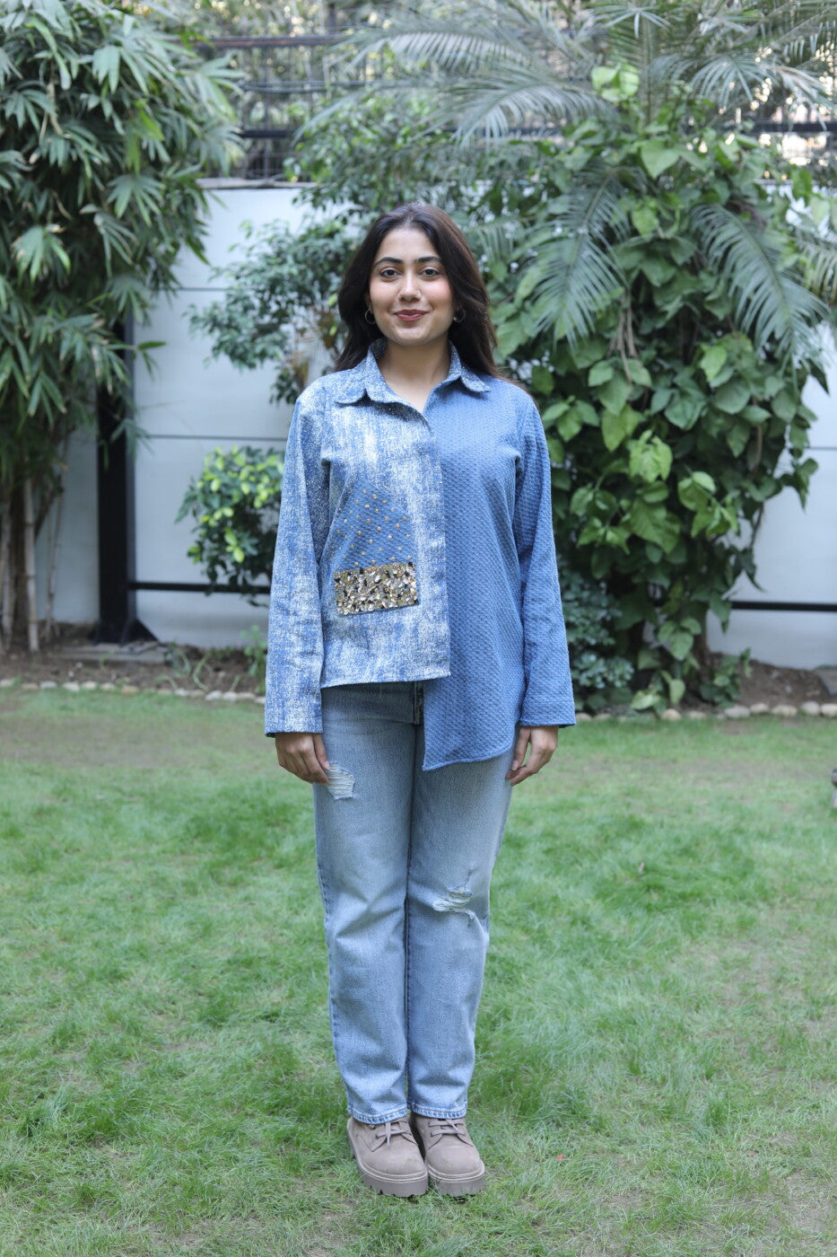 High Low Denim Shirt