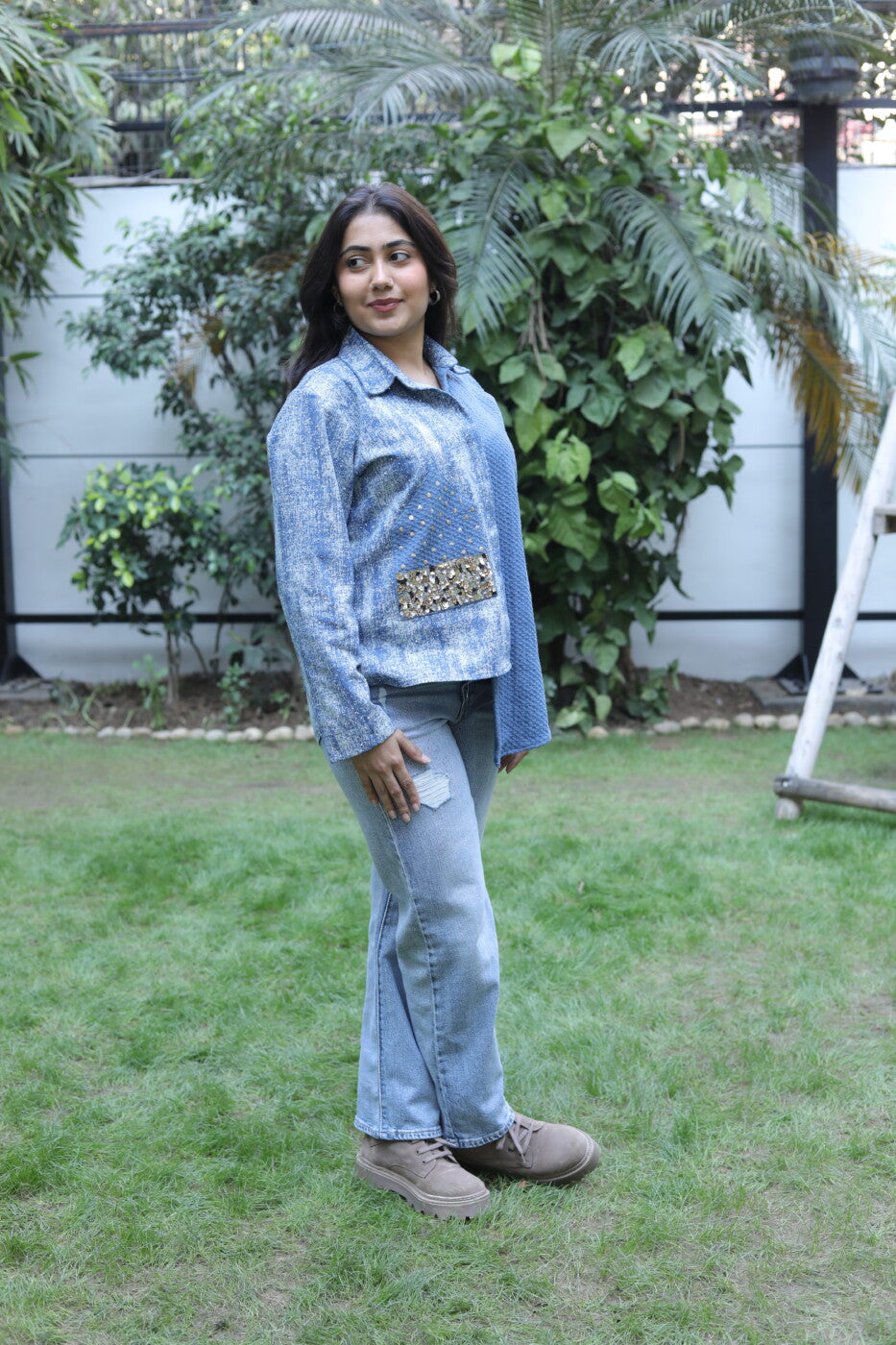 High Low Denim Shirt