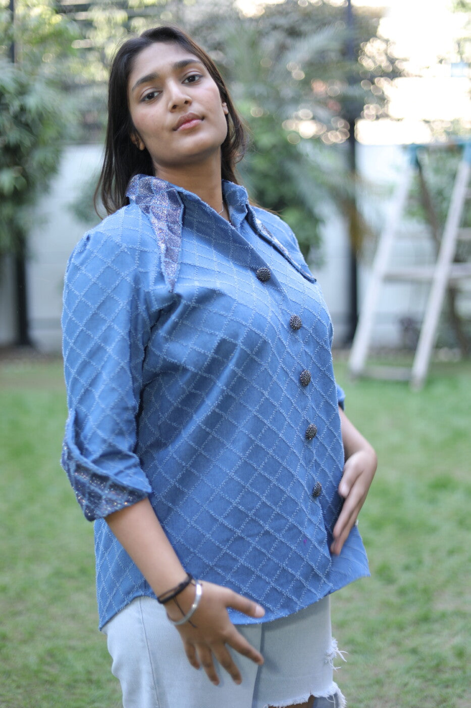 Distressed Denim Shirt