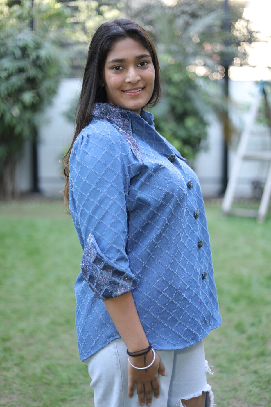 Distressed Denim Shirt