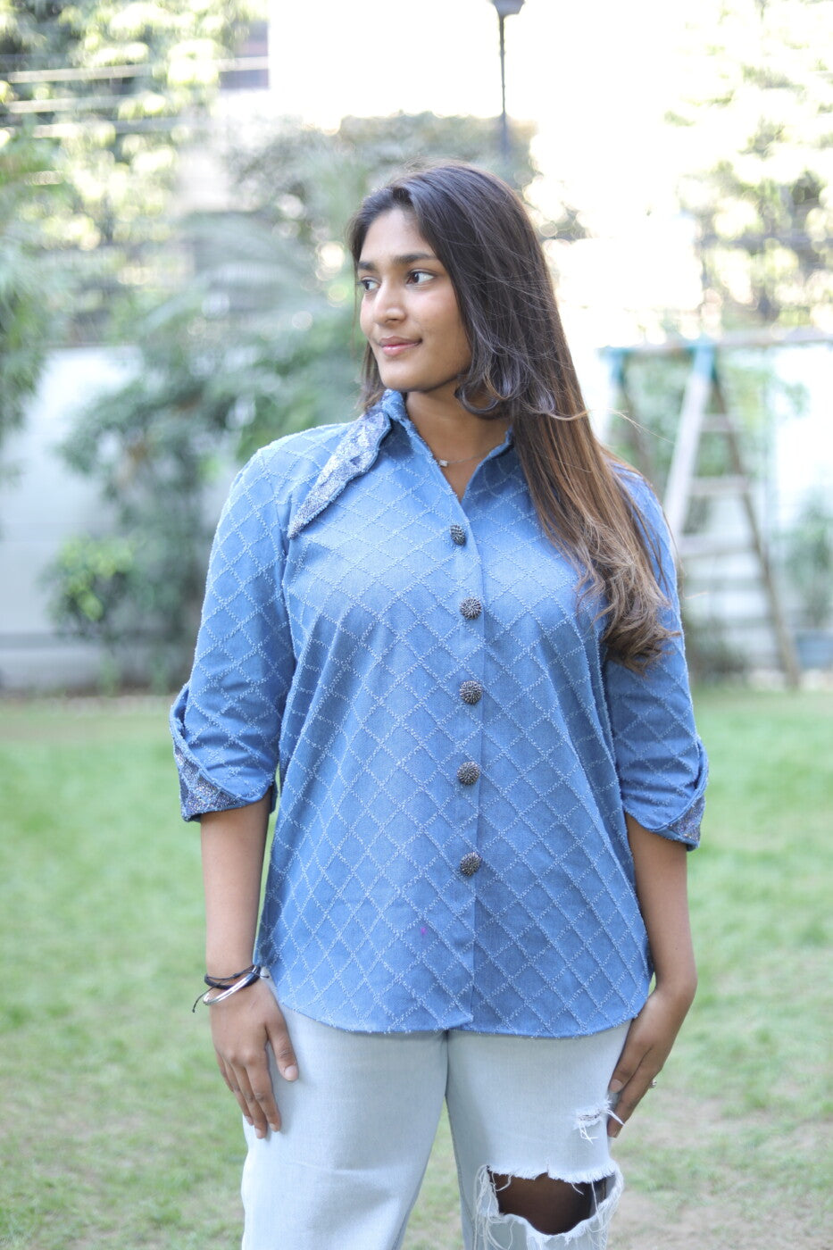 Distressed Denim Shirt
