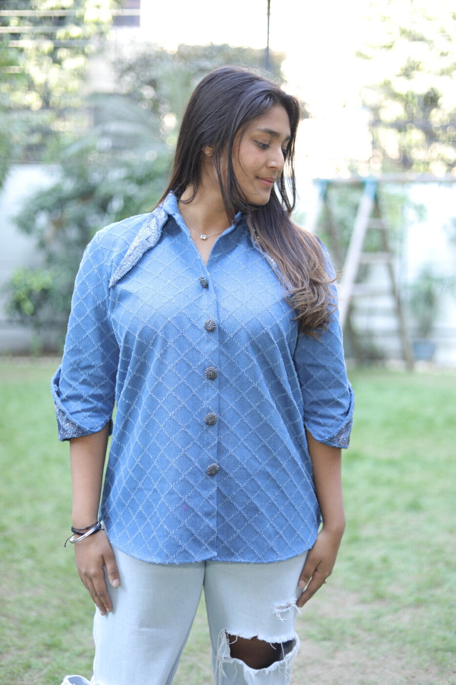 Distressed Denim Shirt