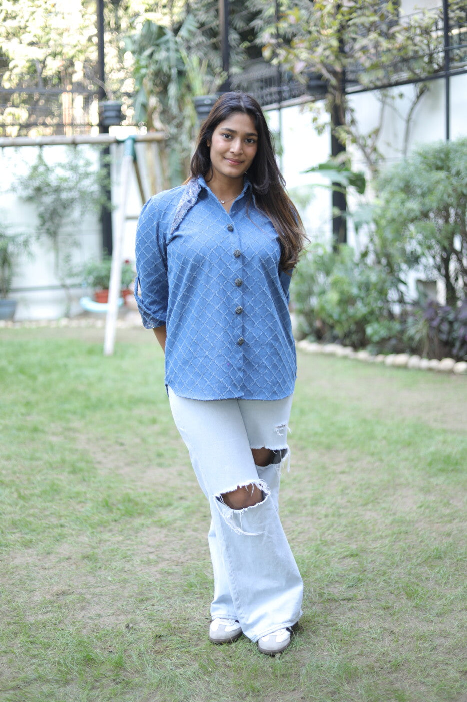 Distressed Denim Shirt