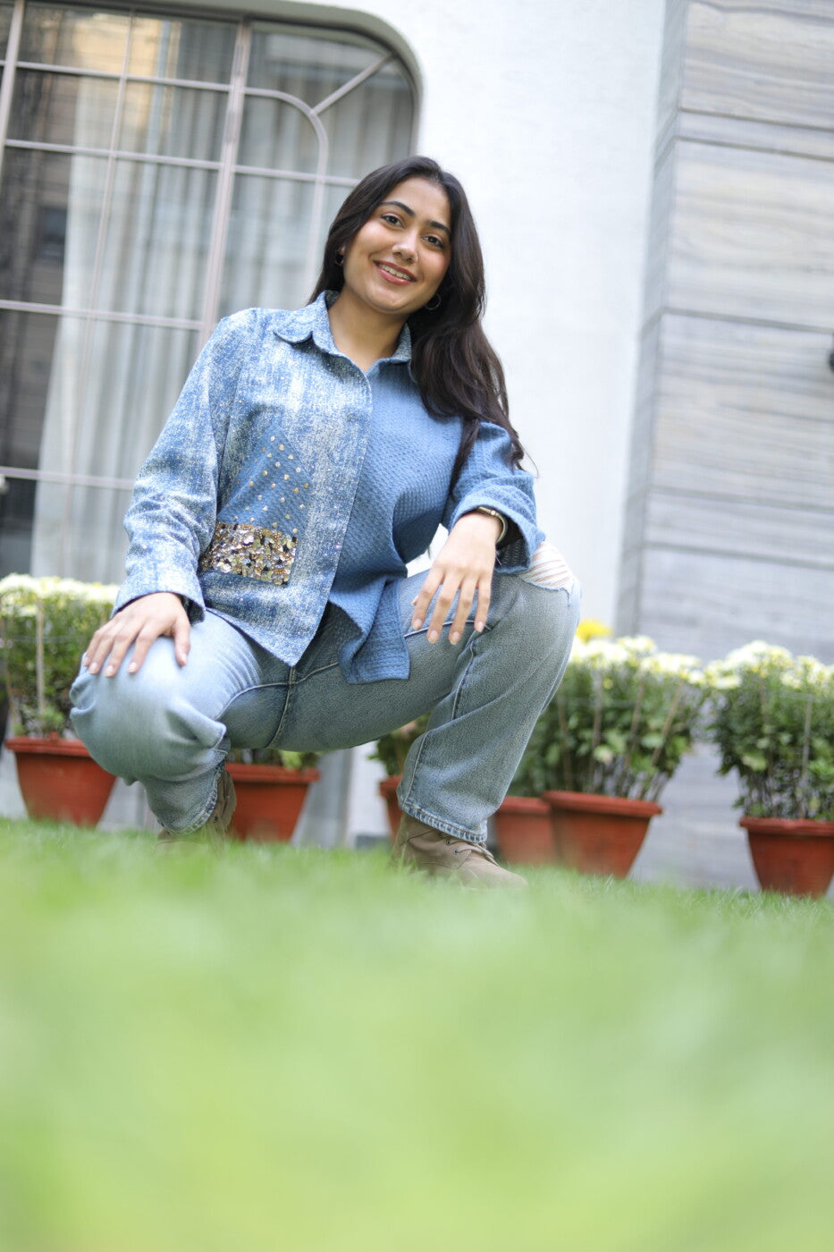 High Low Denim Shirt