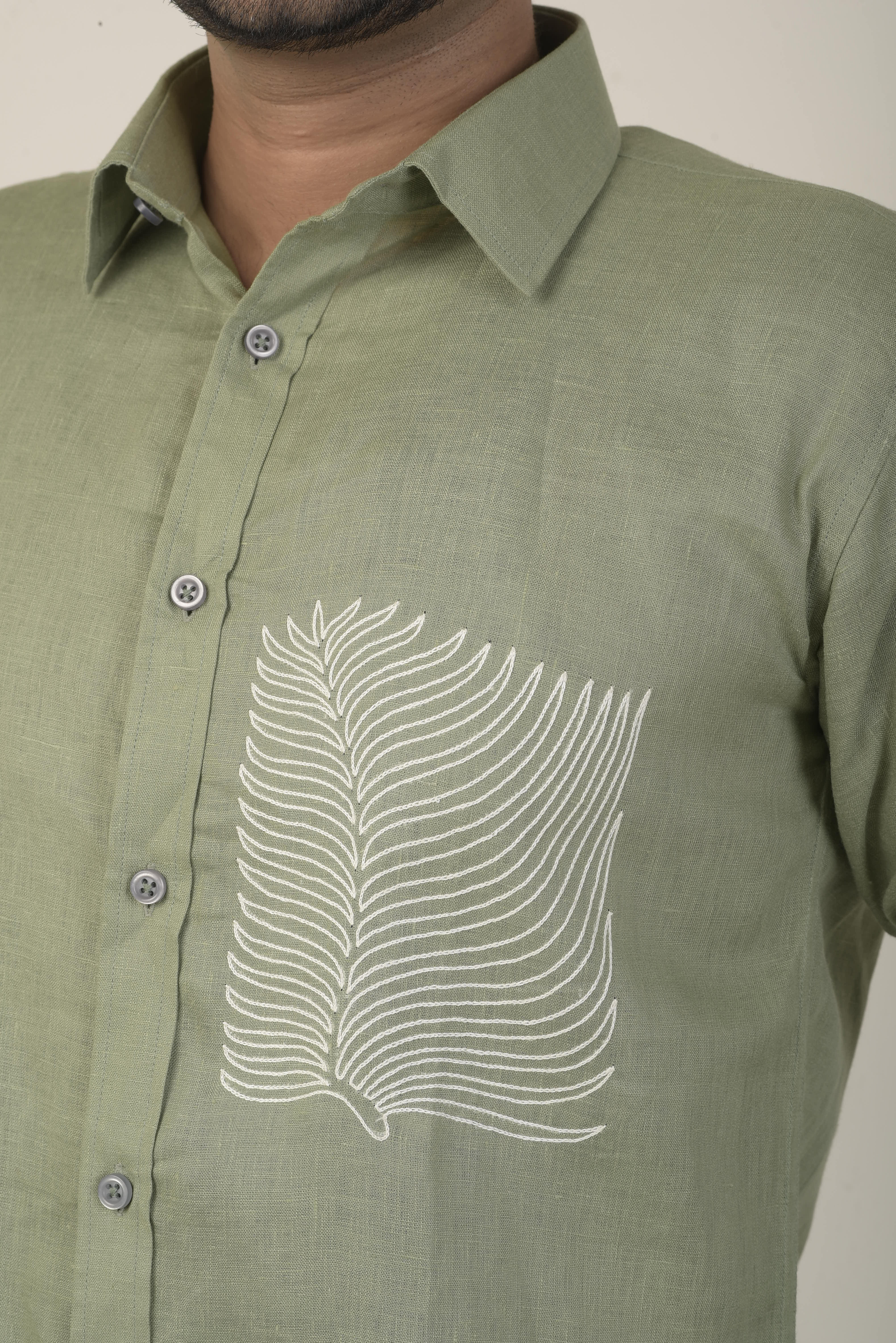 light olive green men's shirt