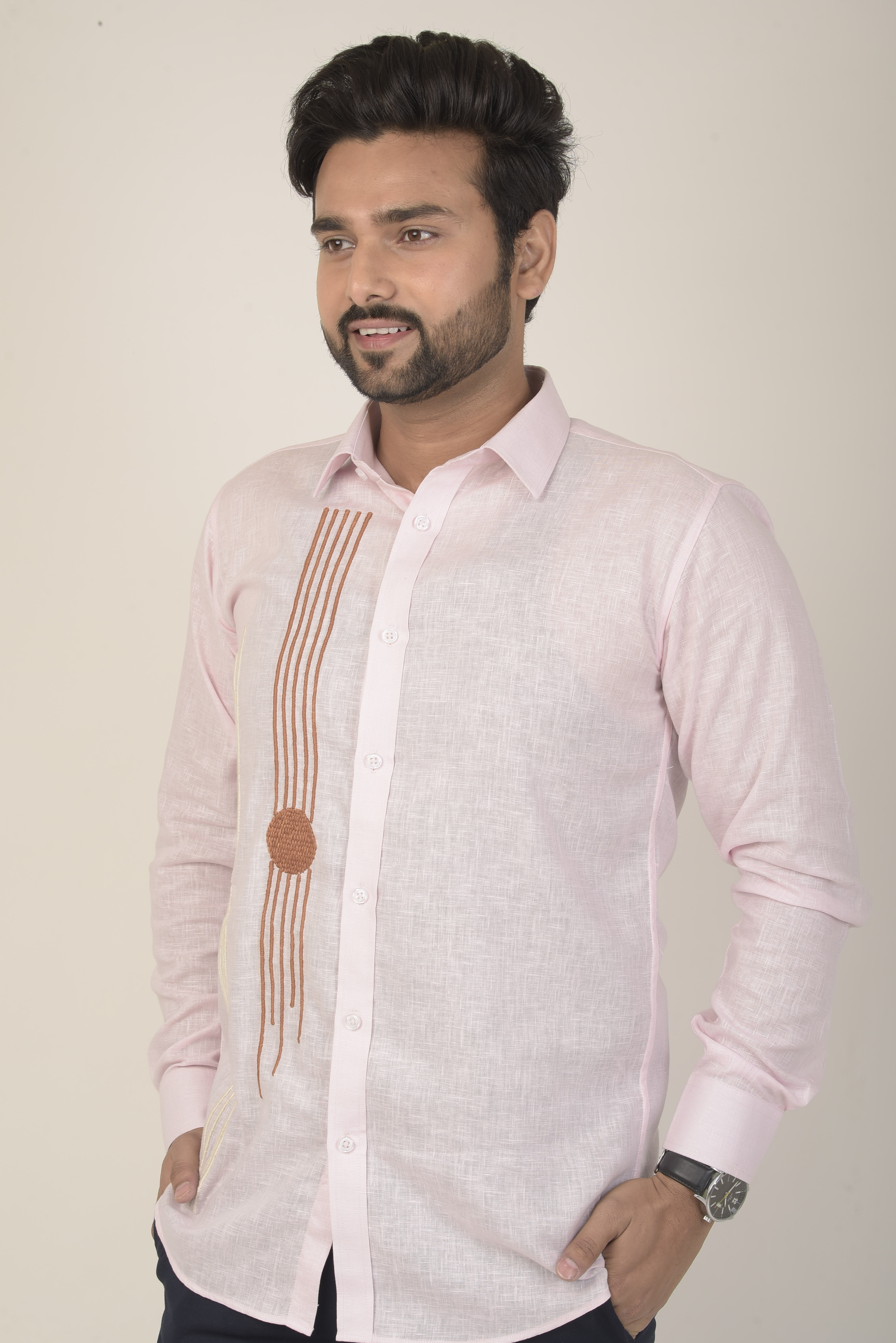 Soft pastel pink textured Shirt