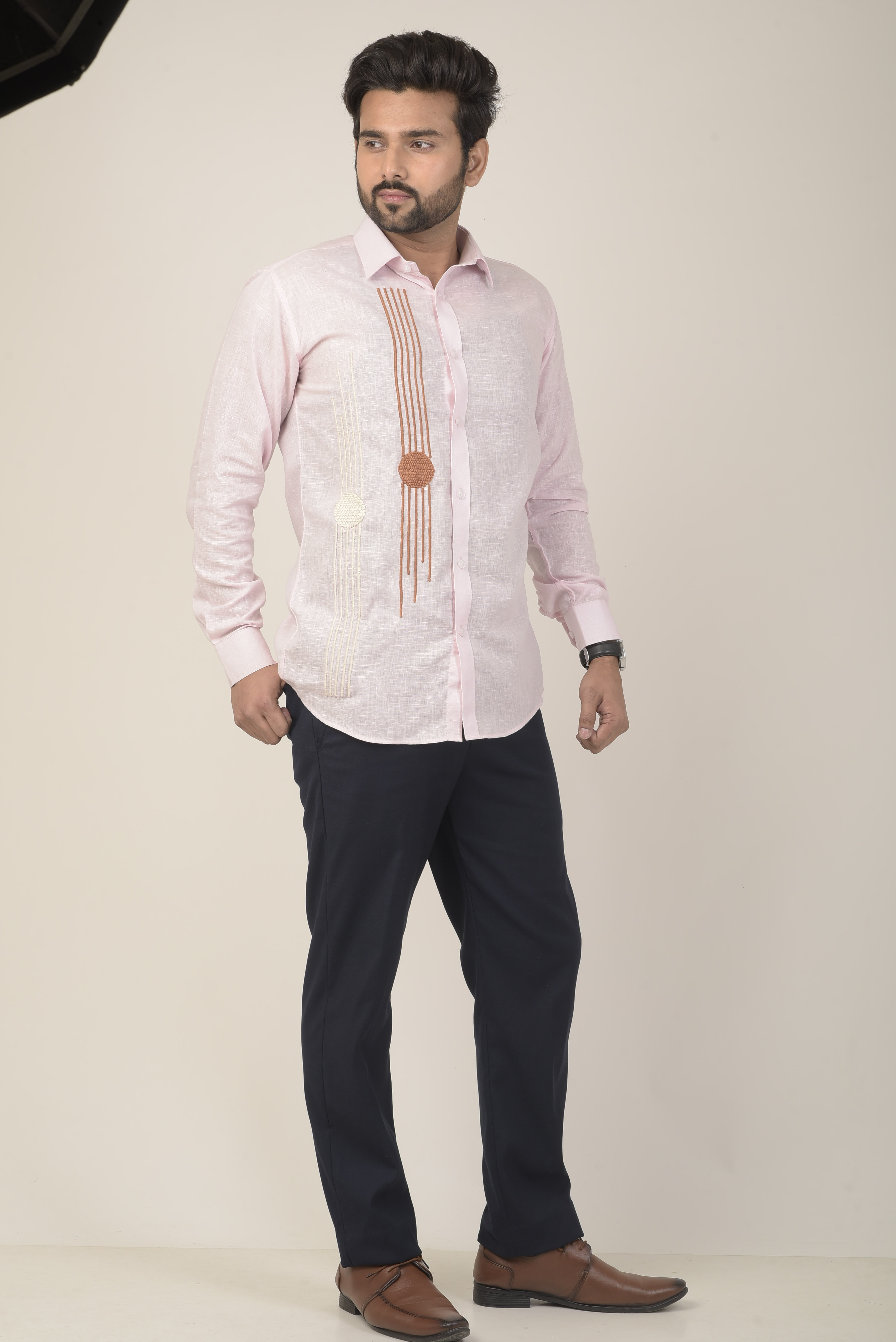 Soft pastel pink textured Shirt